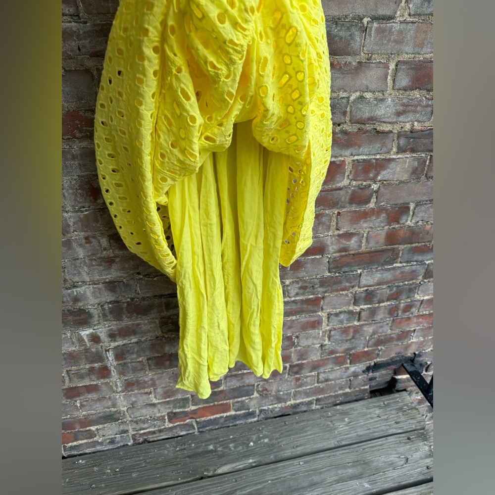 Anthropologie Yellow Eyelet Maxi Dress - Picture 7 of 9